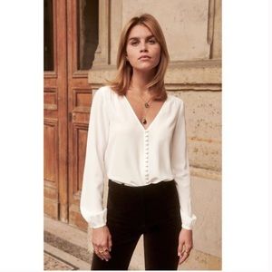 Sezane Silk Top